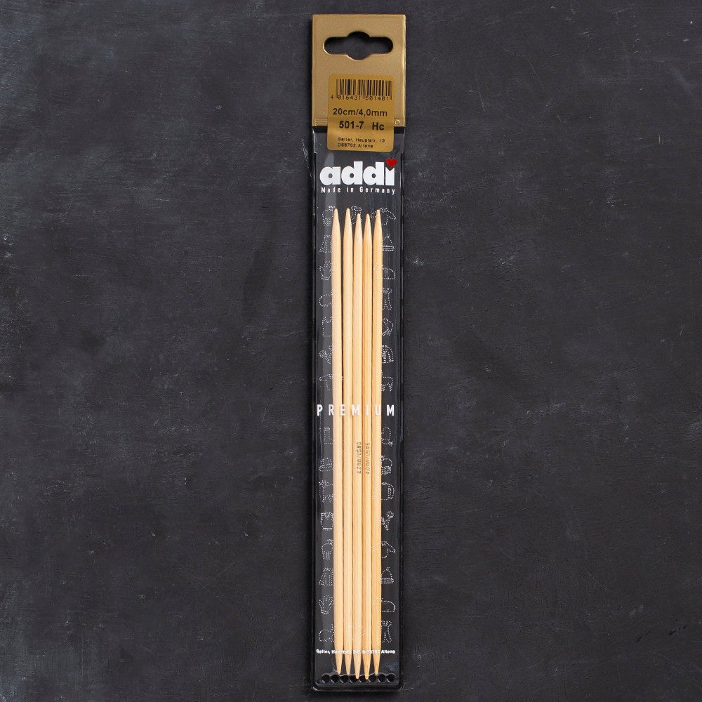 Addi Bambus 4mm 20cm Bambu Çorap Şişi - 501-7 - Hobium
